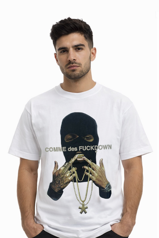 COMME DE FUCKDOWN טי שירט אוברסייז עם הדפס